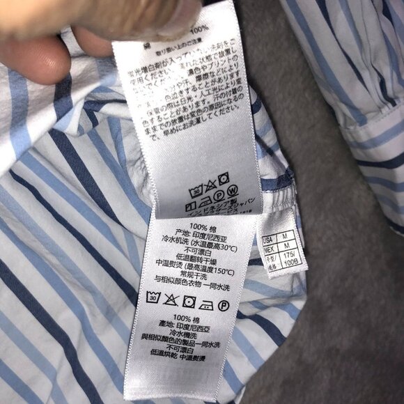 Brooks Brothers Mens Shirt Medium Pinstriped Long Sleeve Button Down Blue White - Picture 8 of 12